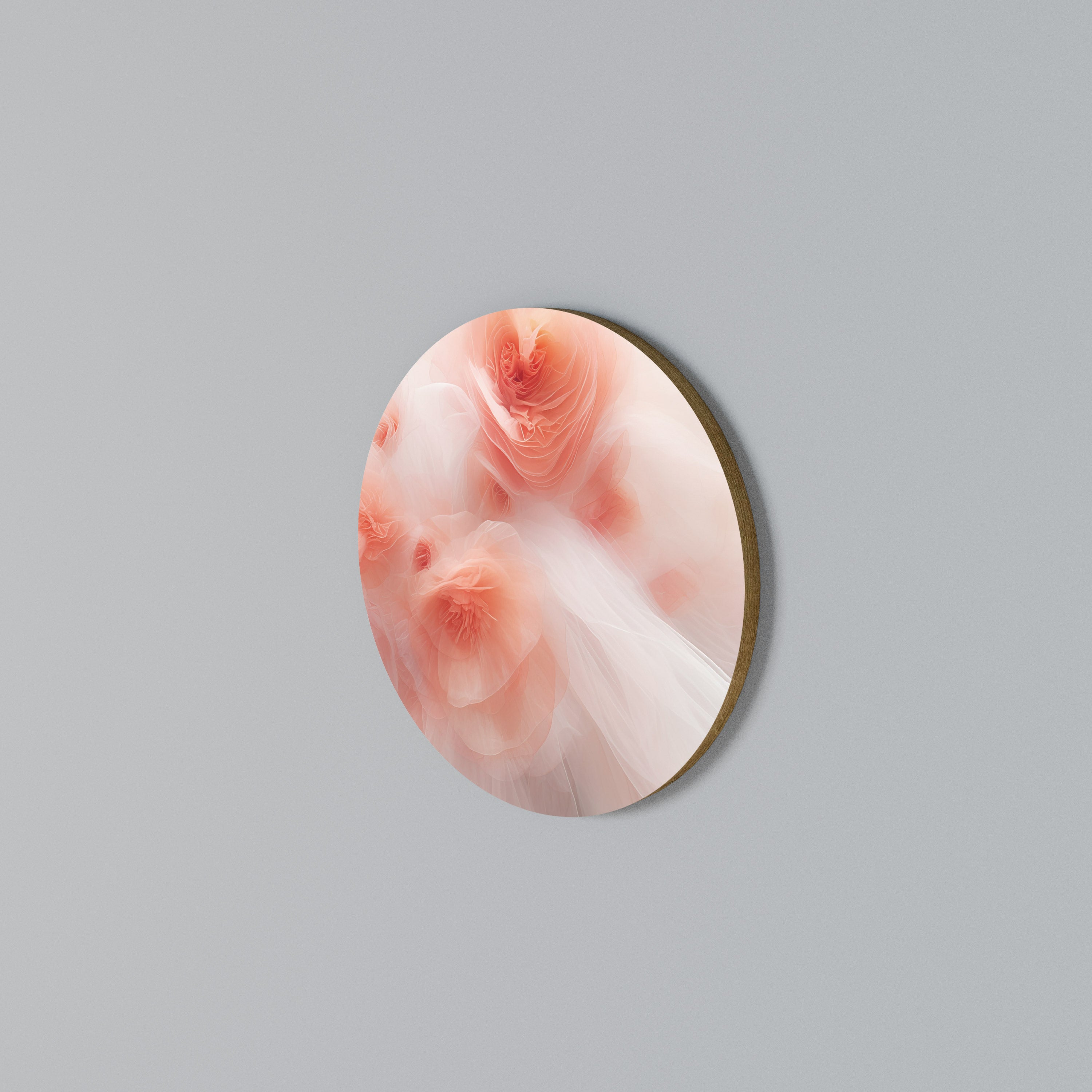 TENDER BLOSSOM VEIL Round Wall Art