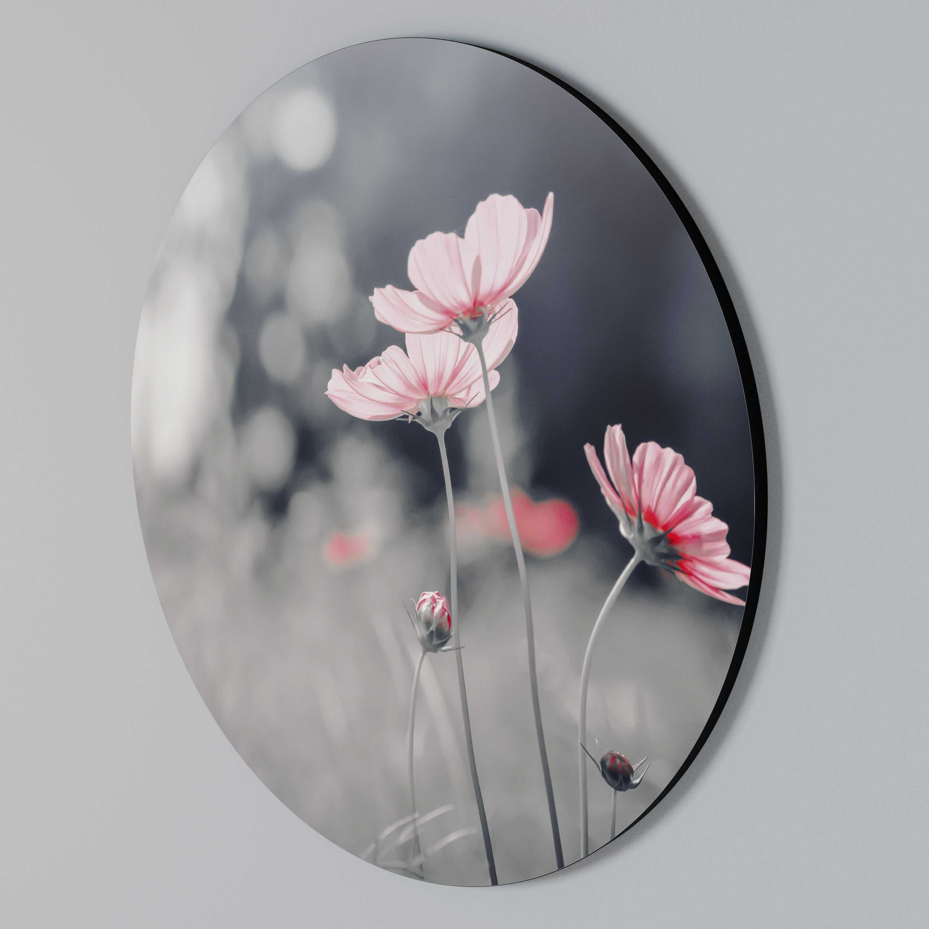 SUBTLE PETAL DANCE Round Wall Art