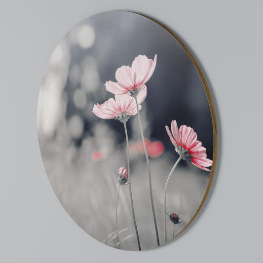 SUBTLE PETAL DANCE Στρογγυλός πίνακας ζωγραφικής