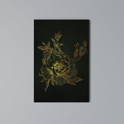 MIDNIGHT FLORAL GLIMMER Κατακόρυφος Πίνακας σε Καμβά
