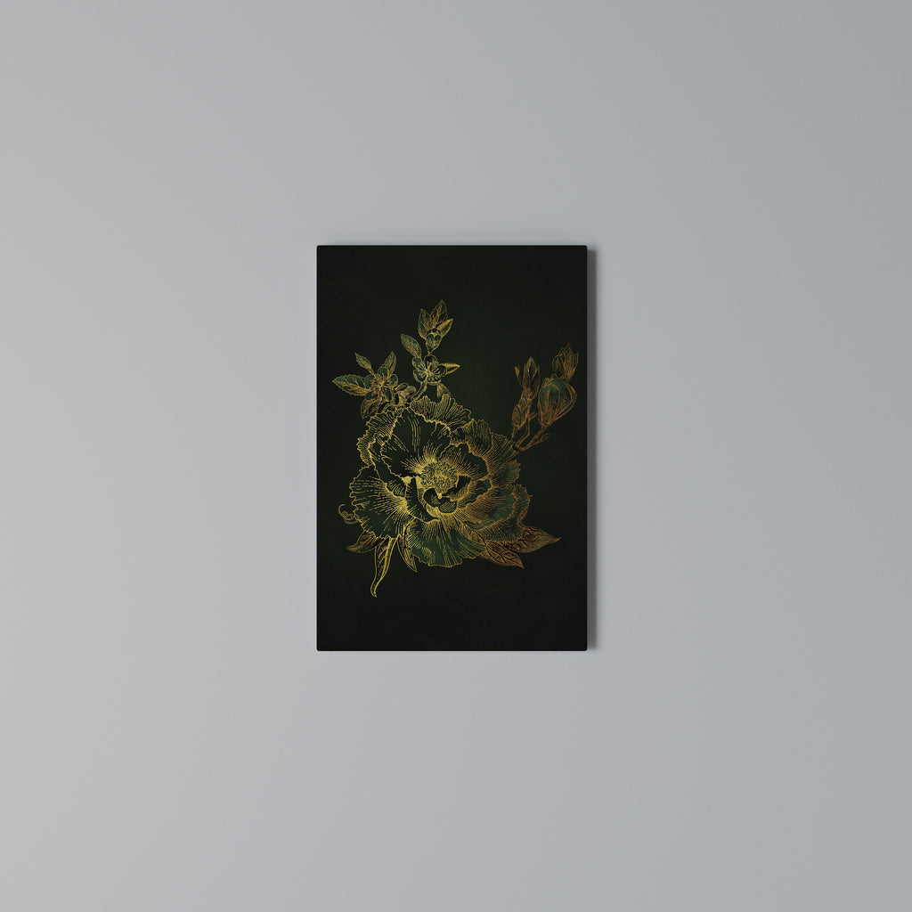 MIDNIGHT FLORAL GLIMMER Κατακόρυφος Πίνακας σε Καμβά