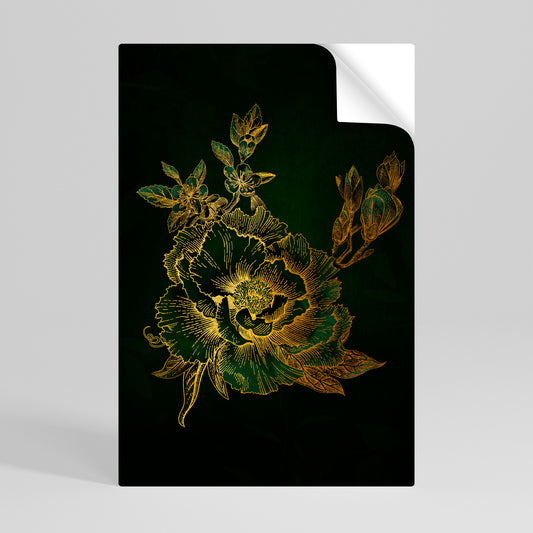 MIDNIGHT FLORAL GLIMMER Αυτοκόλλητη Αφίσα κάθετη