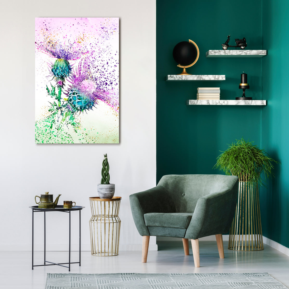 COLORFUL THISTLE DANCE Κατακόρυφος Πίνακας σε Καμβά