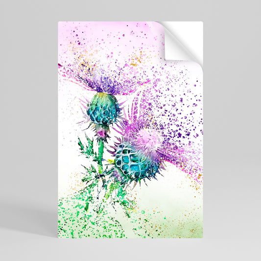 COLORFUL THISTLE DANCE Αυτοκόλλητη Αφίσα κάθετη