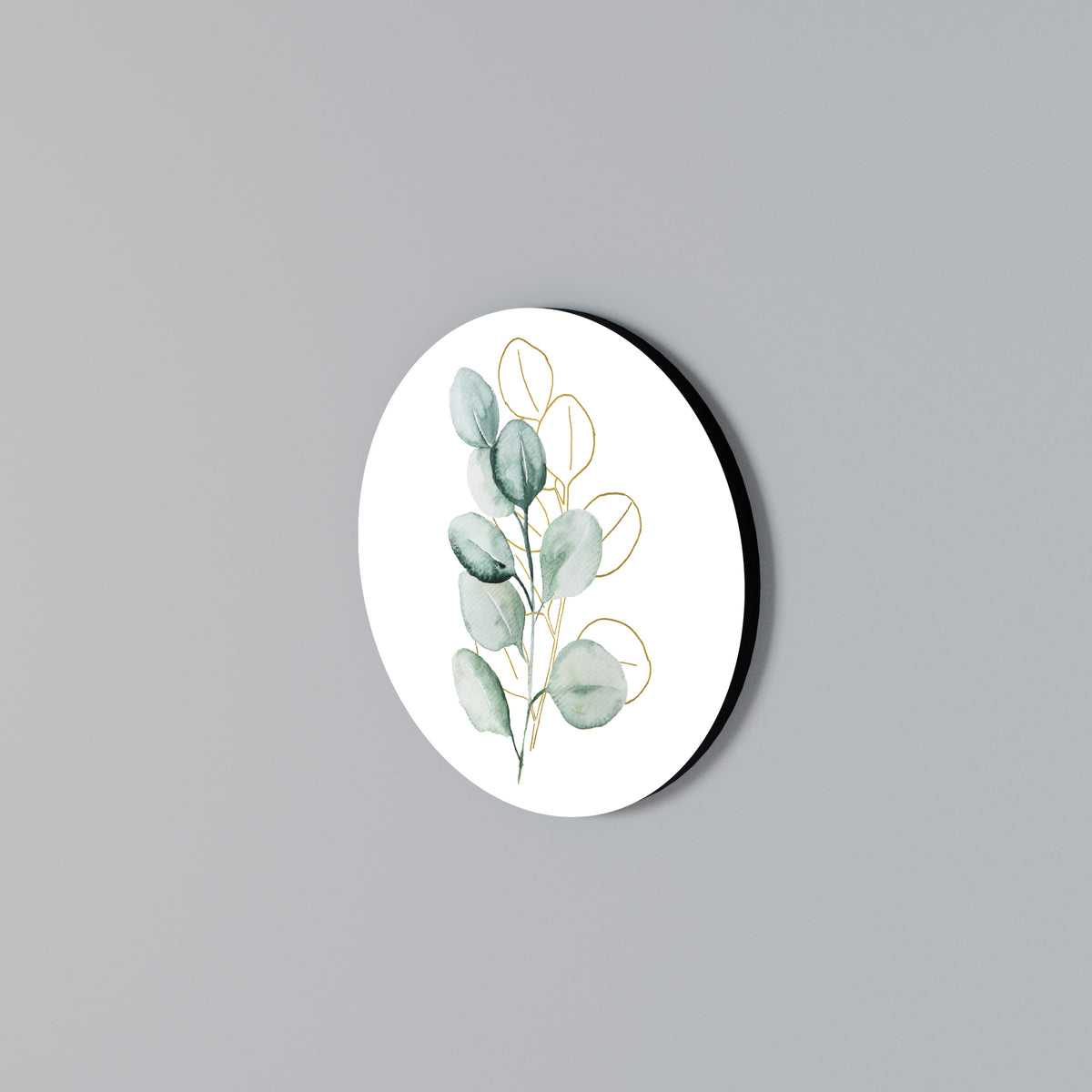 SILHOUETTES IN SOFT WATERS Στρογγυλός πίνακας ζωγραφικής