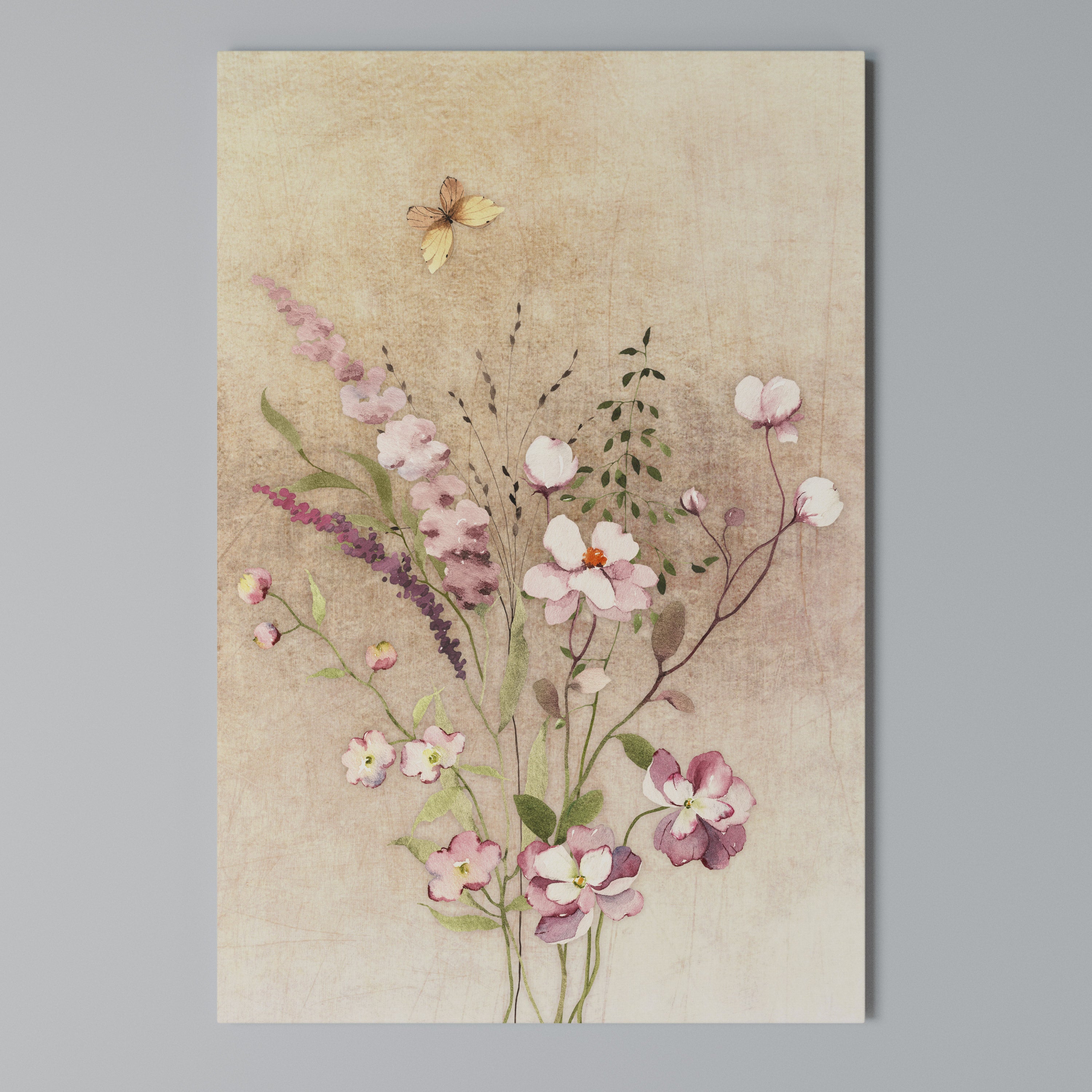 FLOWERED REVERIE Κατακόρυφος Πίνακας σε Καμβά
