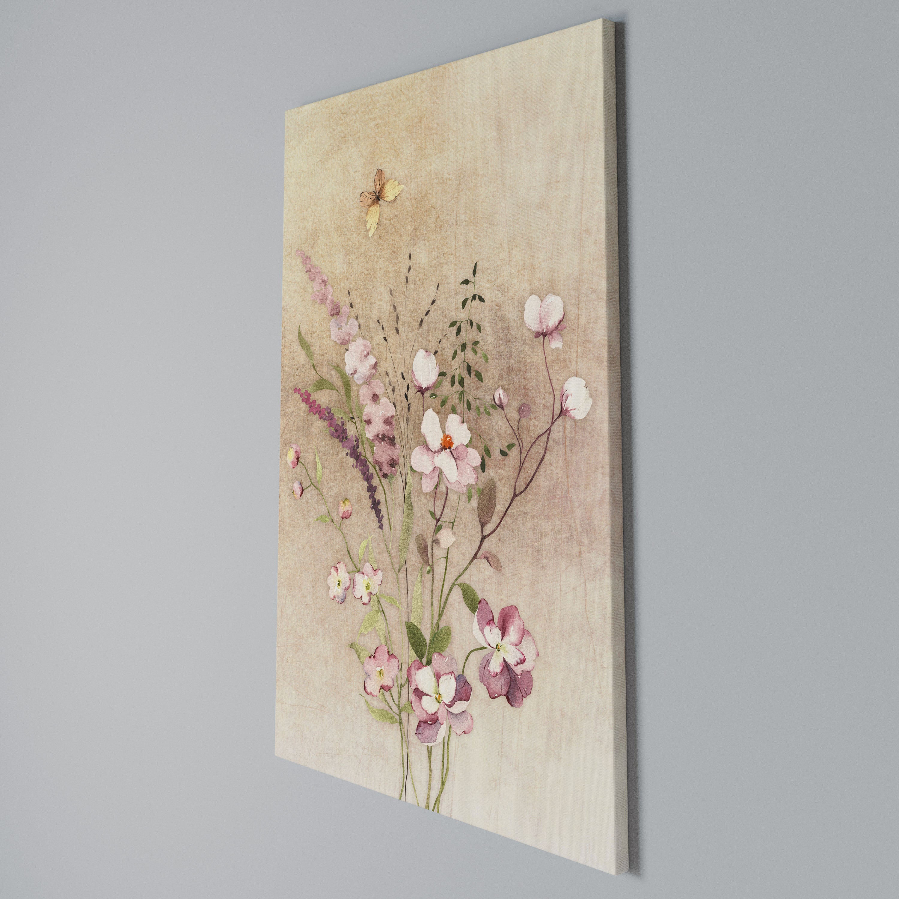 FLOWERED REVERIE Κατακόρυφος Πίνακας σε Καμβά