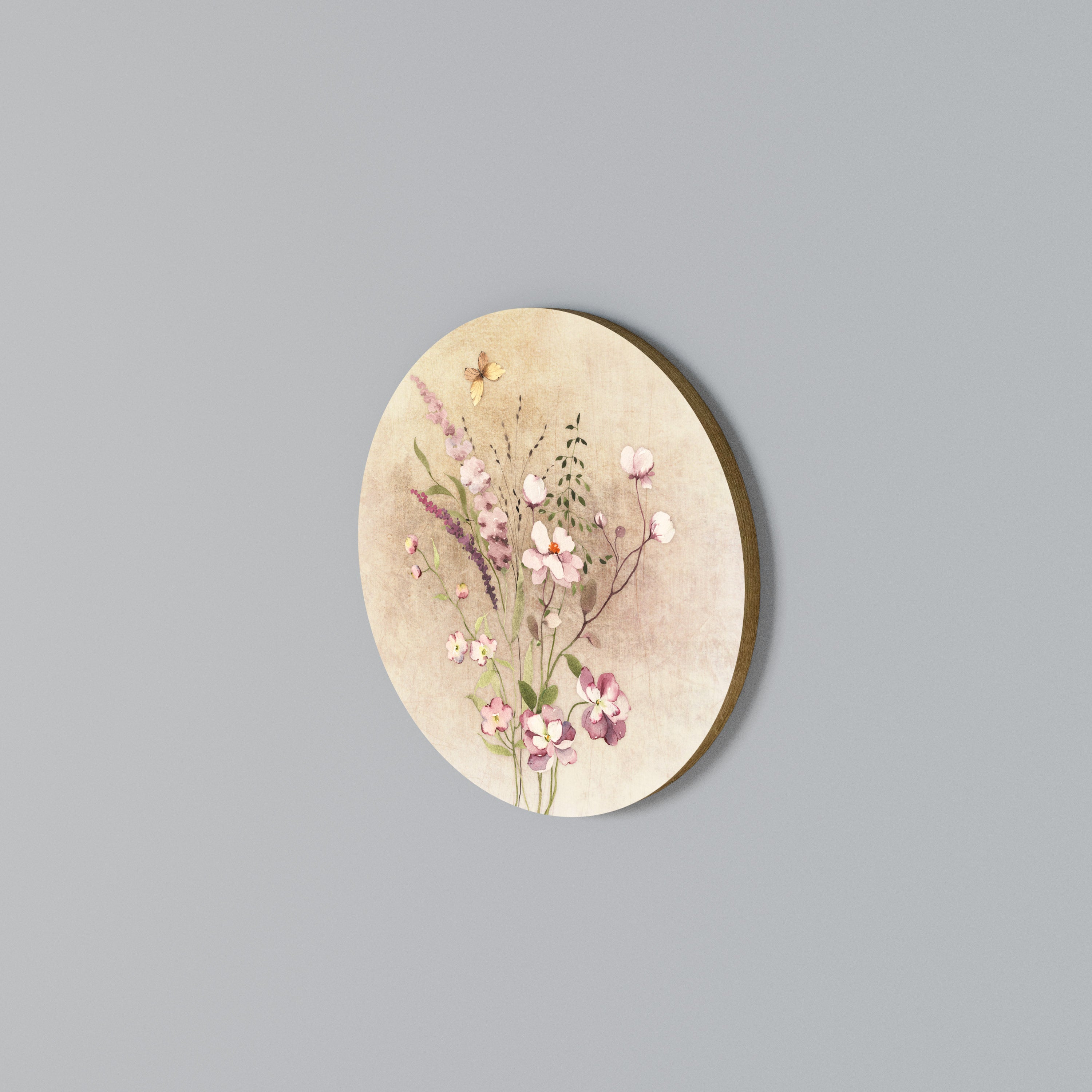 FLOWERED REVERIE Round Wall Art