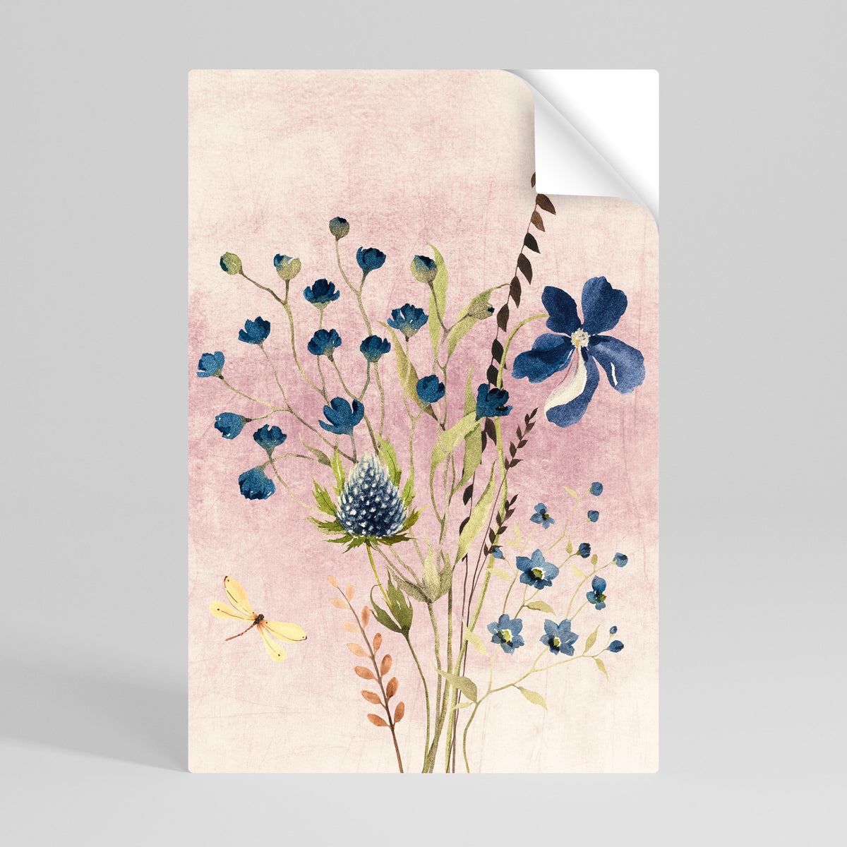 CORNFLOWER REVERIE Peel and Stick Vertical Poster