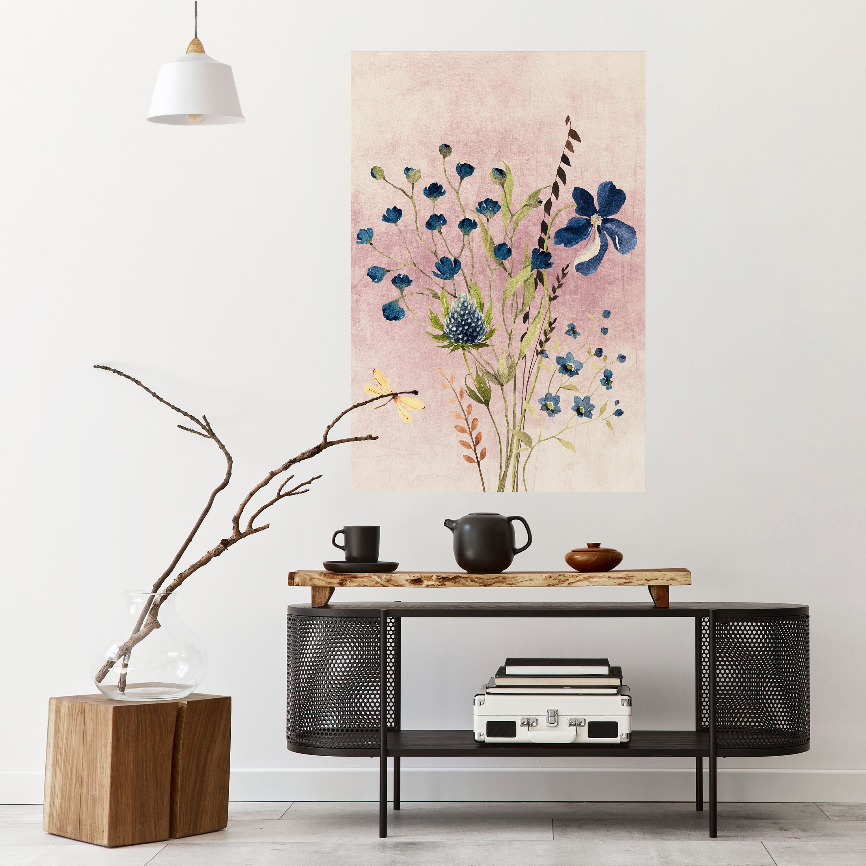 CORNFLOWER REVERIE Peel and Stick Vertical Poster