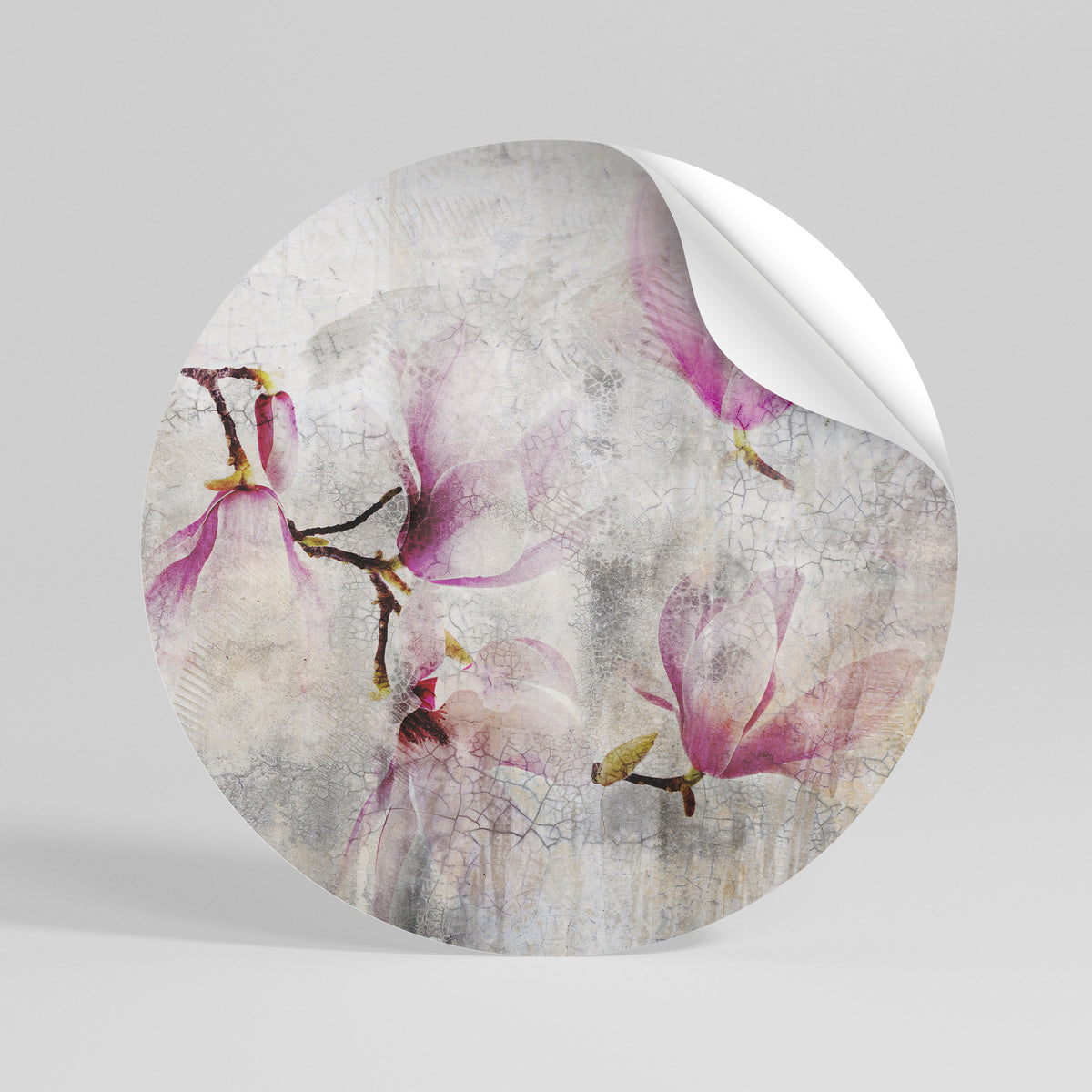 ASTONISHING MAGNOLIA Αυτοκόλλητη Αφίσα στρογγυλή