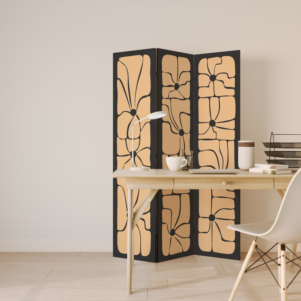 TRANQUIL CURRENTS Decorative 3-Panel Room Divider