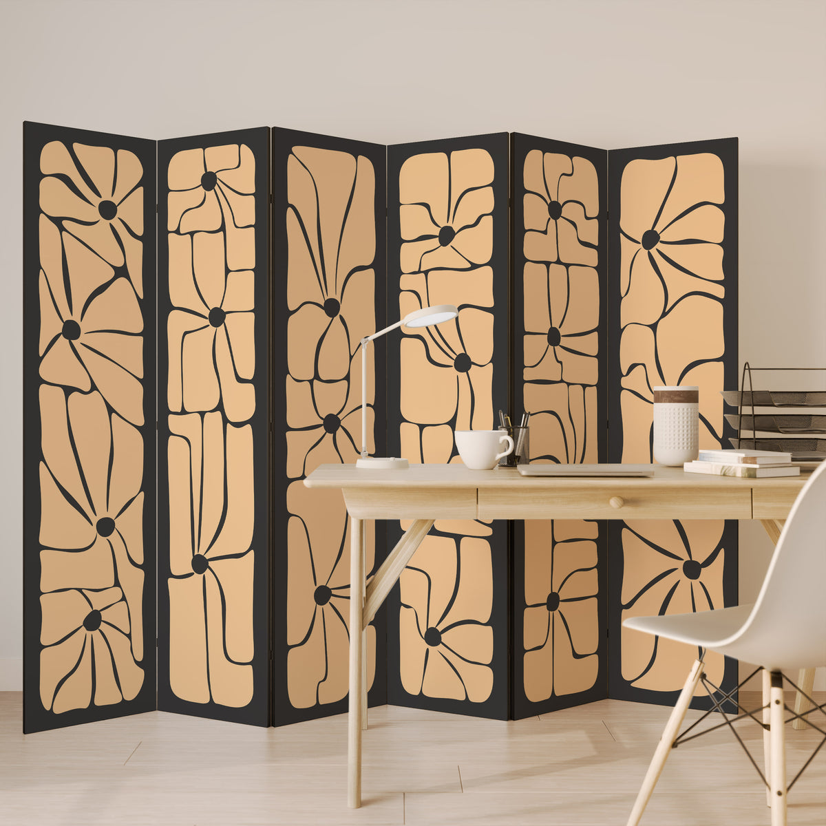 TRANQUIL CURRENTS 6-Panel Room Divider