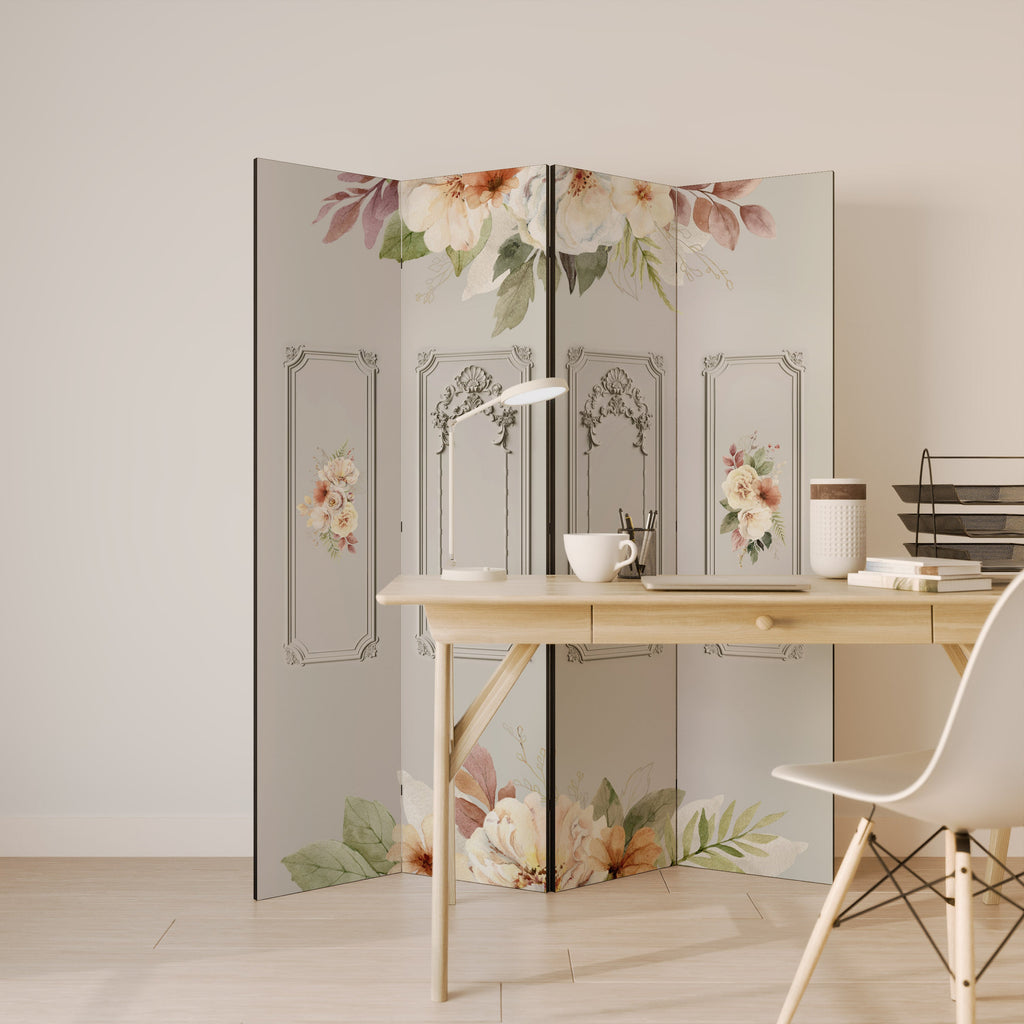 ELEGANT SHIELD Decorative 4-Panel Room Divider