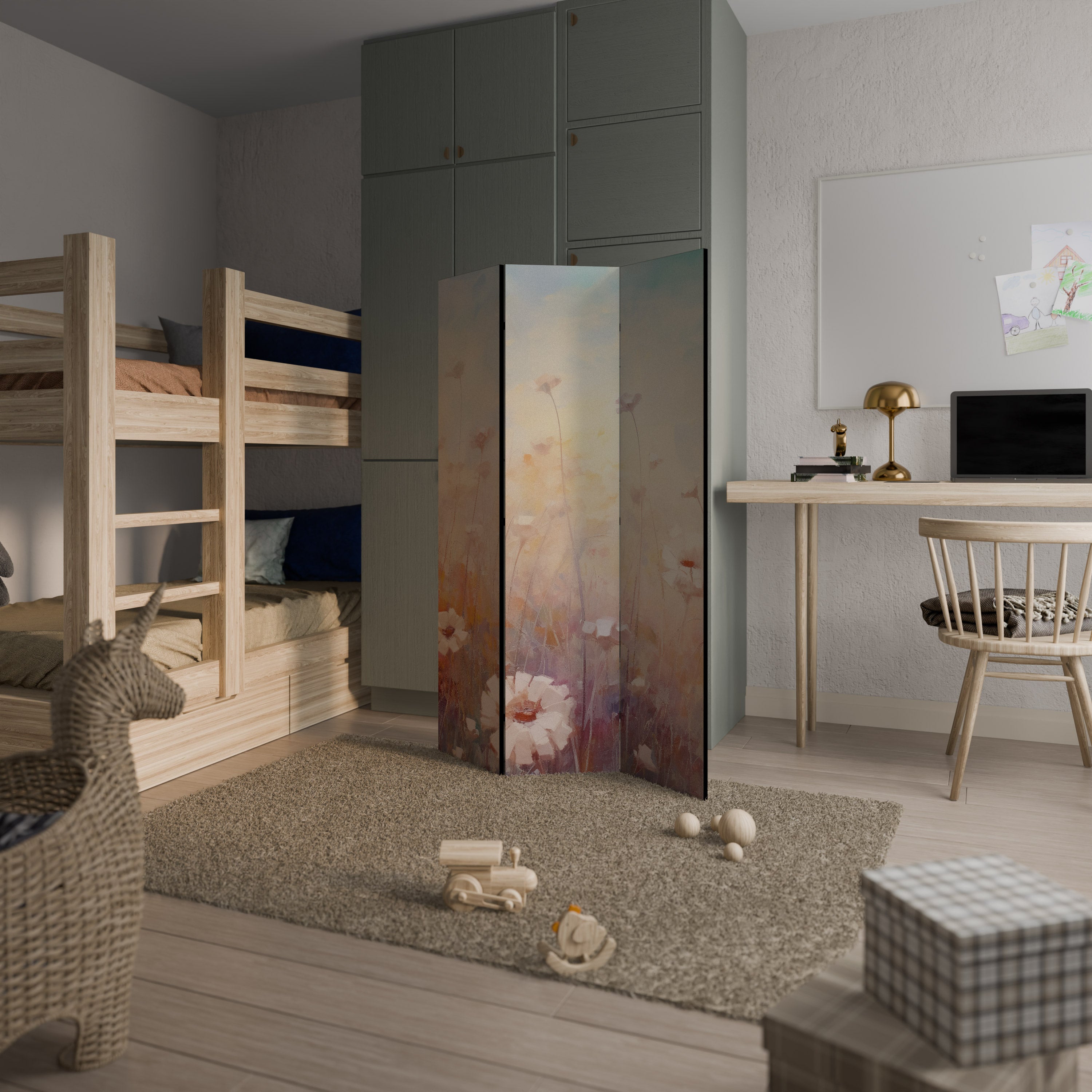 BREEZE OF COLORS 3-Panel Room Divider