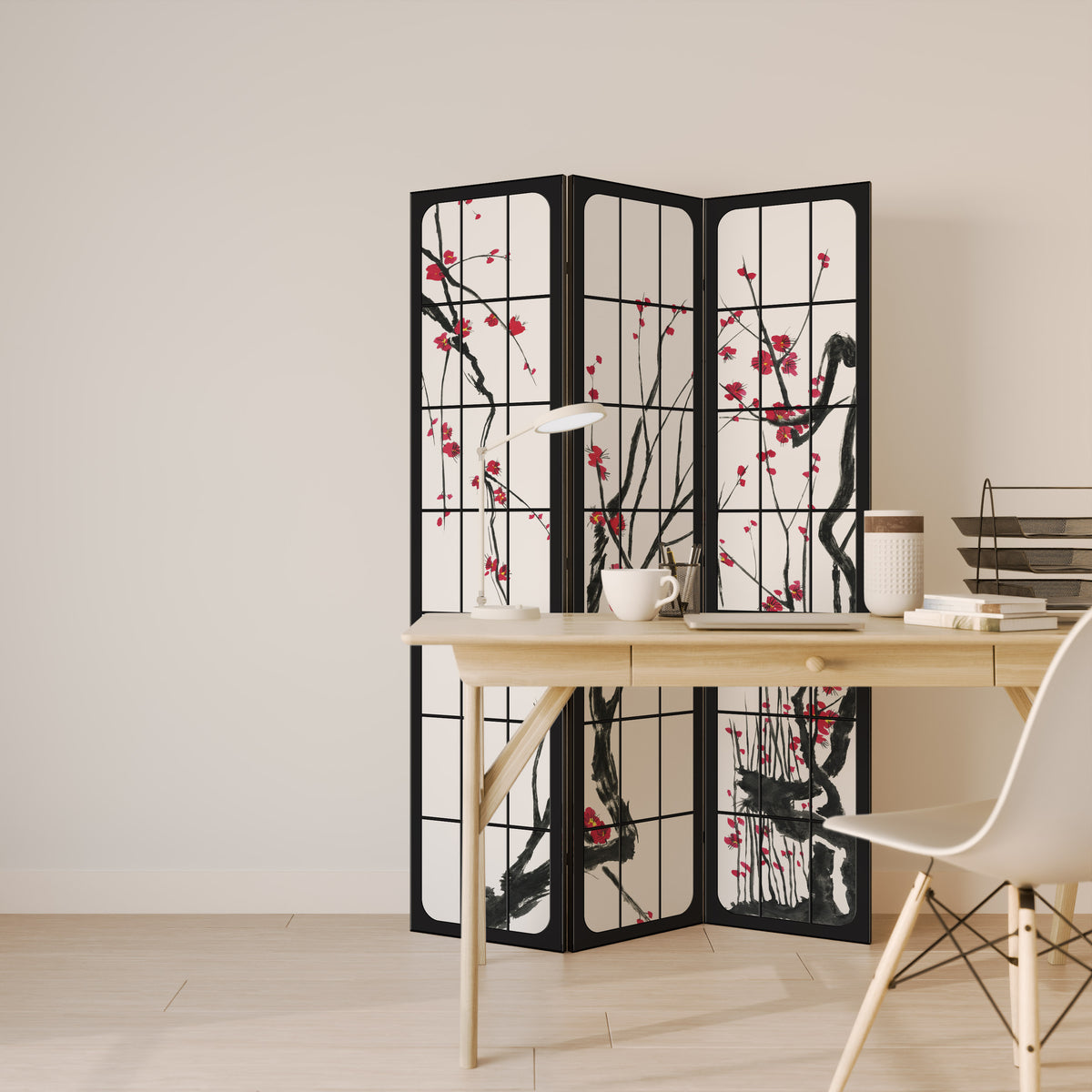 JAPANESE BLOSSOMS Παραβάν με 3 πάνελ