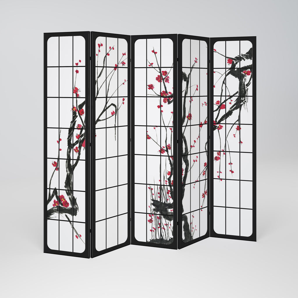 Διακοσμητικό διαχωριστικό δωματίου JAPANESE BLOSSOMS 5 πάνελ
