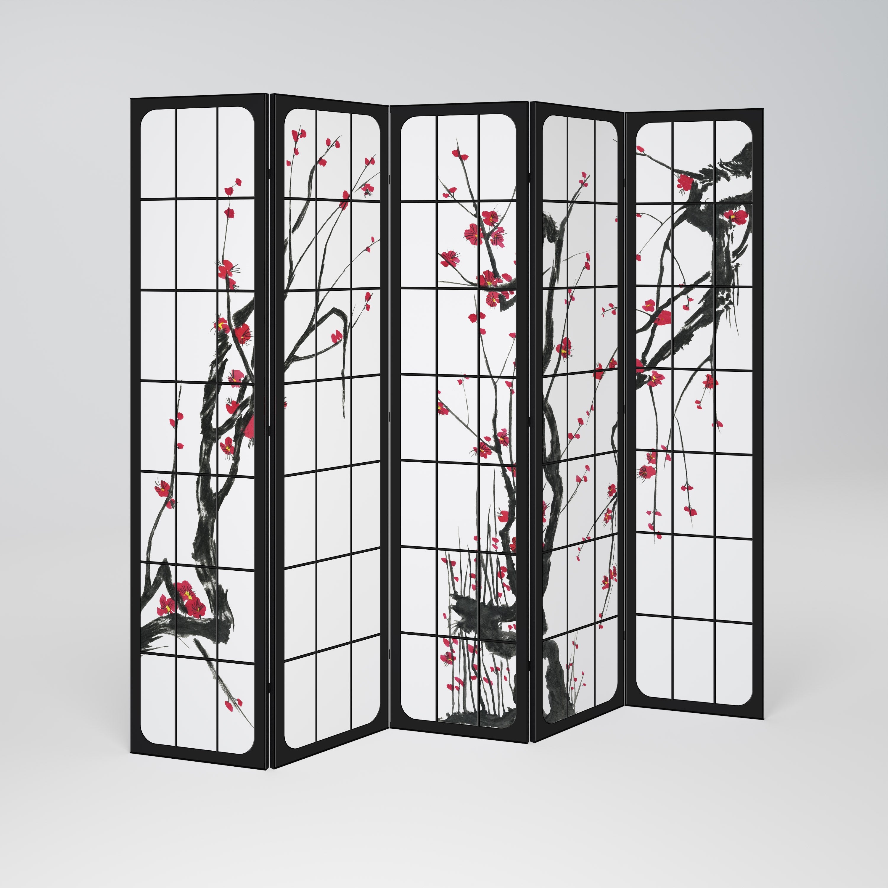 Διακοσμητικό διαχωριστικό δωματίου JAPANESE BLOSSOMS 5 πάνελ