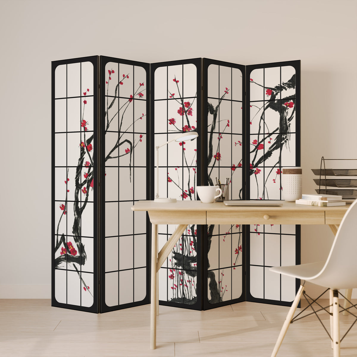 JAPANESE BLOSSOMS Παραβάν με 5 πάνελ