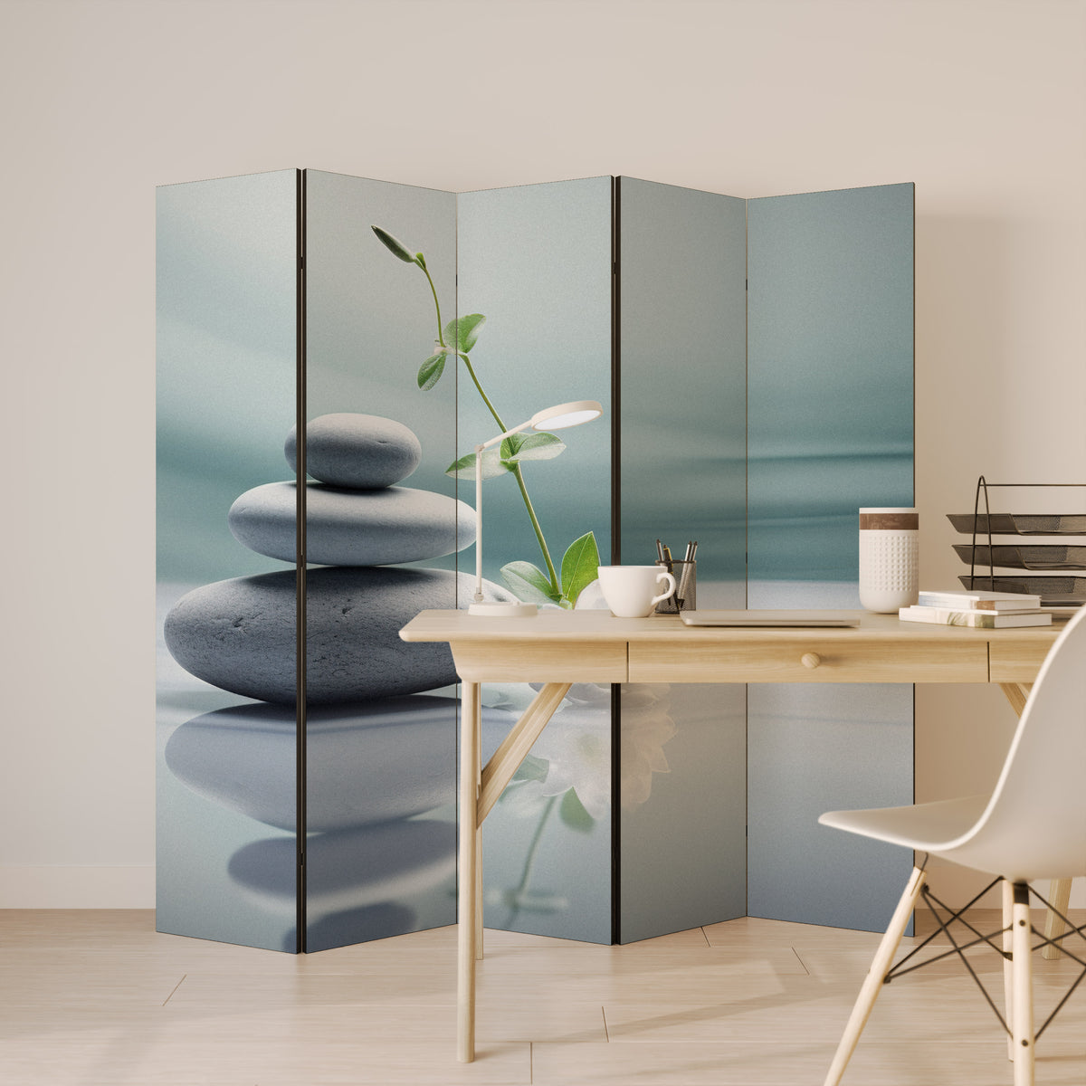 TRANQUIL STONE BALANCE Παραβάν με 5 πάνελ