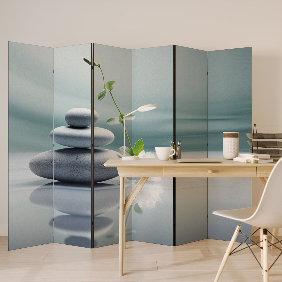 TRANQUIL STONE BALANCE Παραβάν με 6 πάνελ