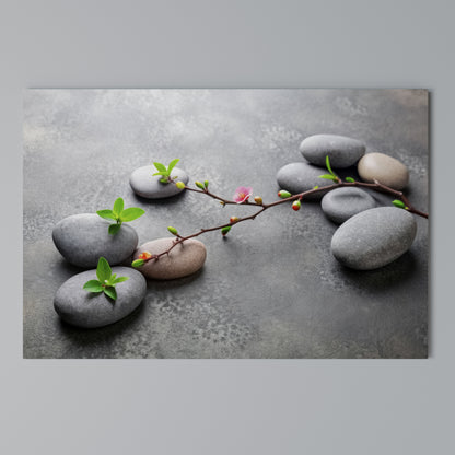 STONES AND BLOSSOMS Horizontal Canvas Print
