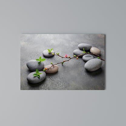 STONES AND BLOSSOMS Horizontal Canvas Print