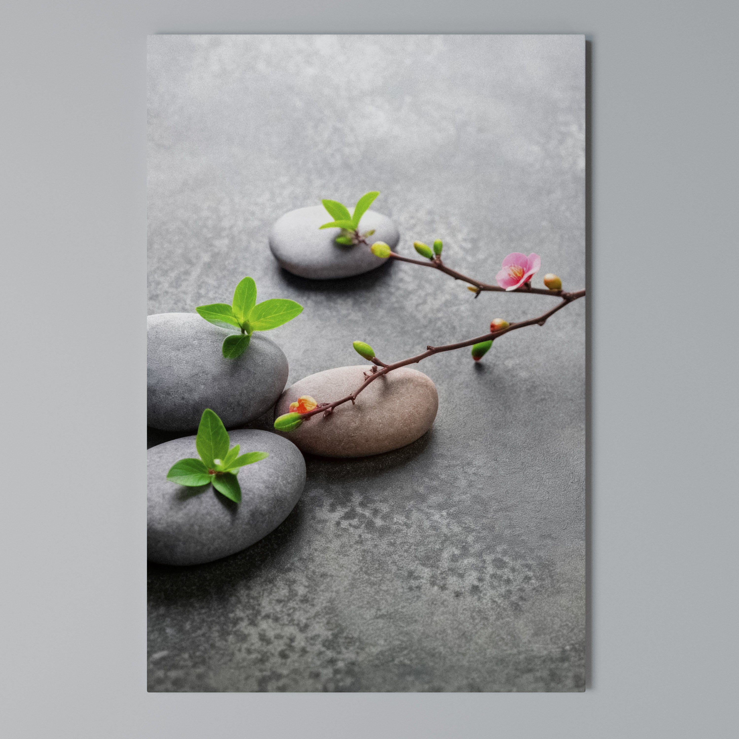 STONES AND BLOSSOMS Κατακόρυφος Πίνακας σε Καμβά