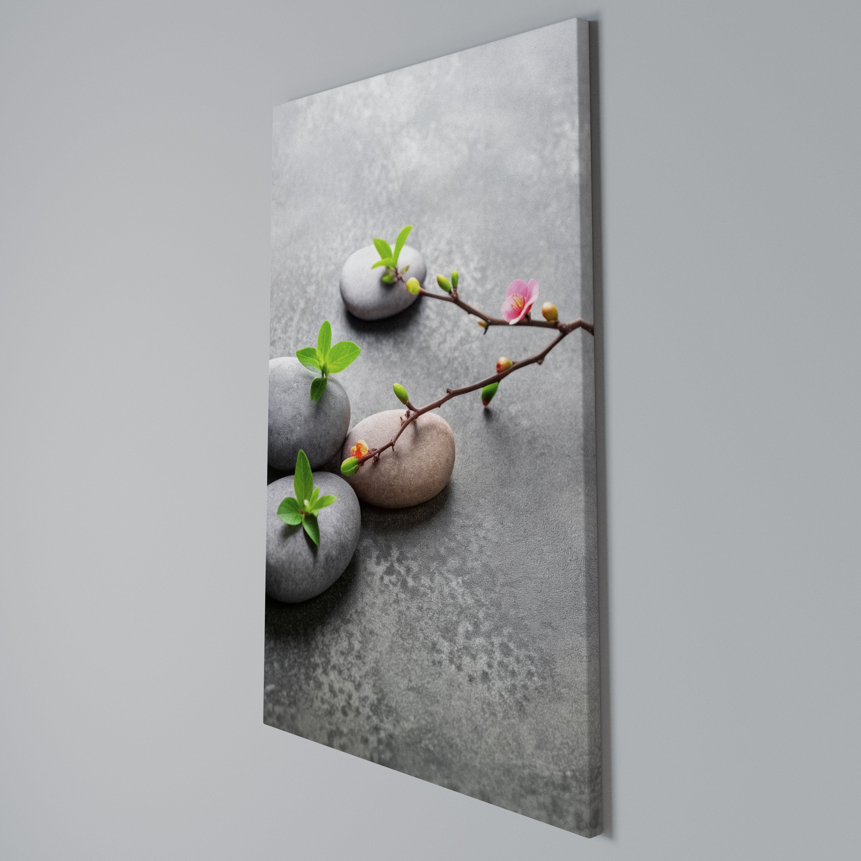 STONES AND BLOSSOMS Κατακόρυφος Πίνακας σε Καμβά