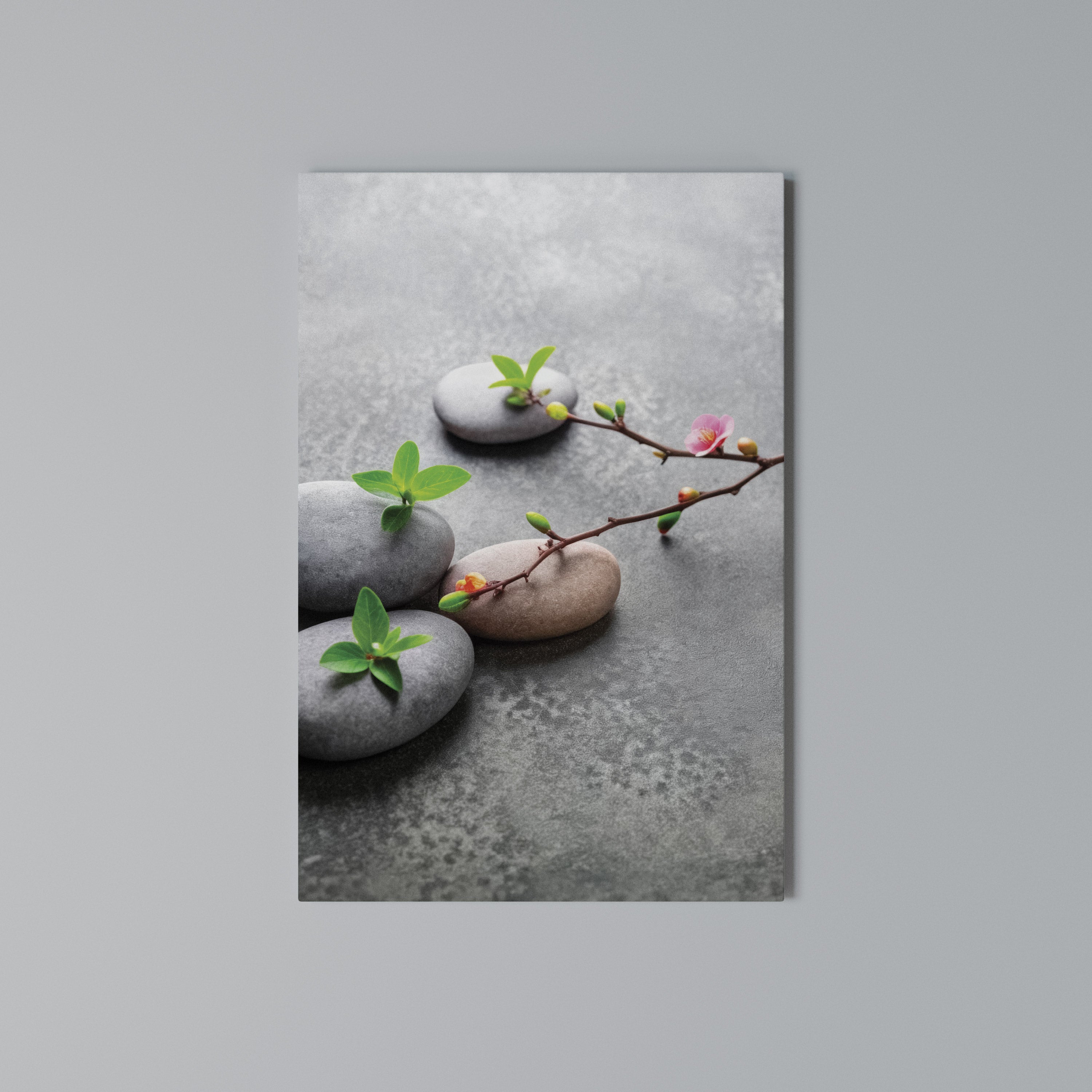 STONES AND BLOSSOMS Κατακόρυφος Πίνακας σε Καμβά