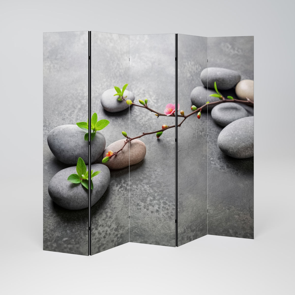 STONES AND BLOSSOMS Παραβάν με 5 πάνελ