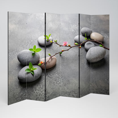 STONES AND BLOSSOMS Παραβάν με 6 πάνελ