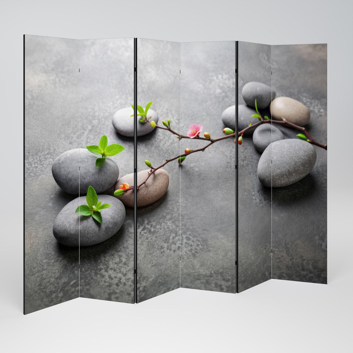 STONES AND BLOSSOMS Παραβάν με 6 πάνελ