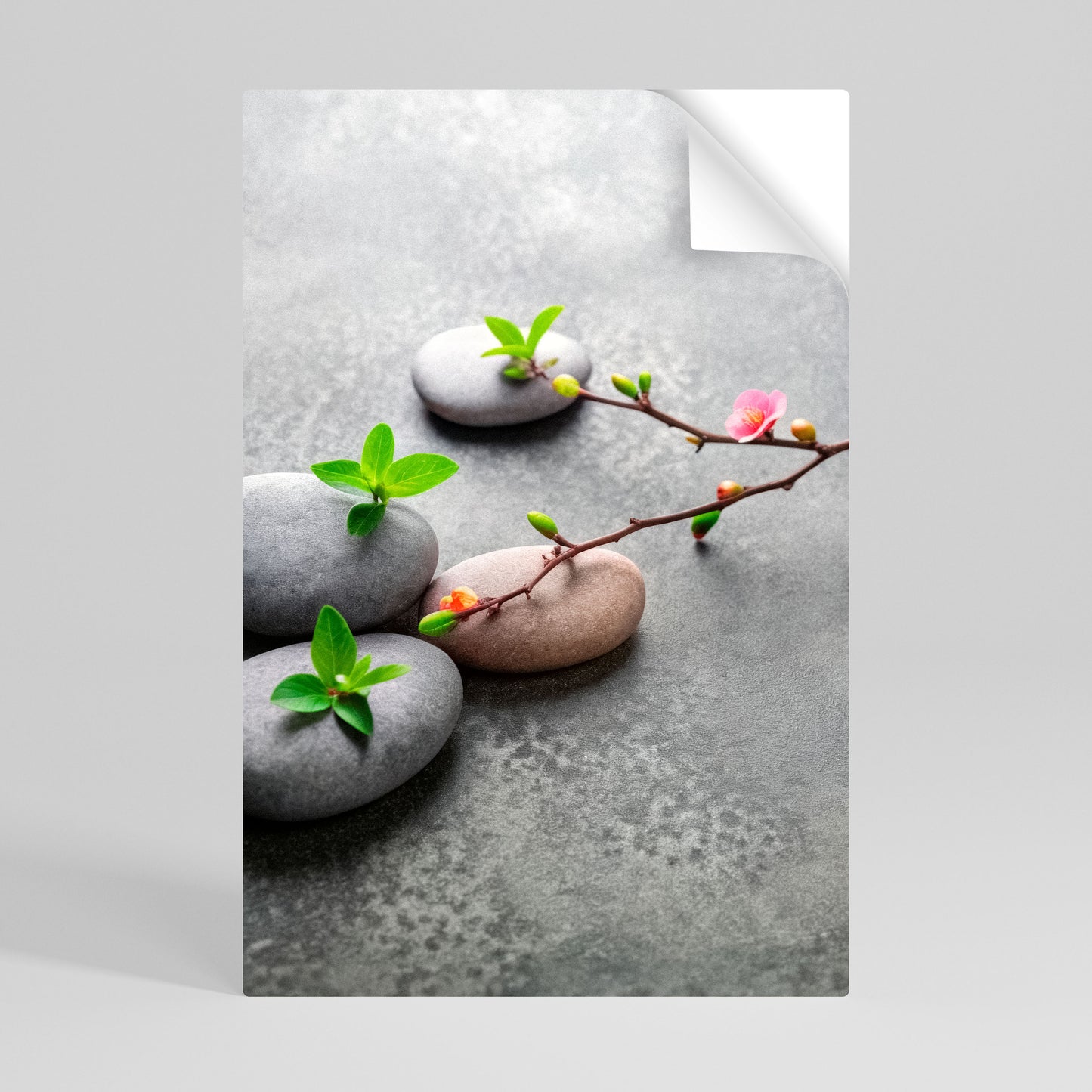 STONES AND BLOSSOMS Αυτοκόλλητη Αφίσα κάθετη