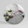 STONES AND BLOSSOMS Αυτοκόλλητη Αφίσα στρογγυλή