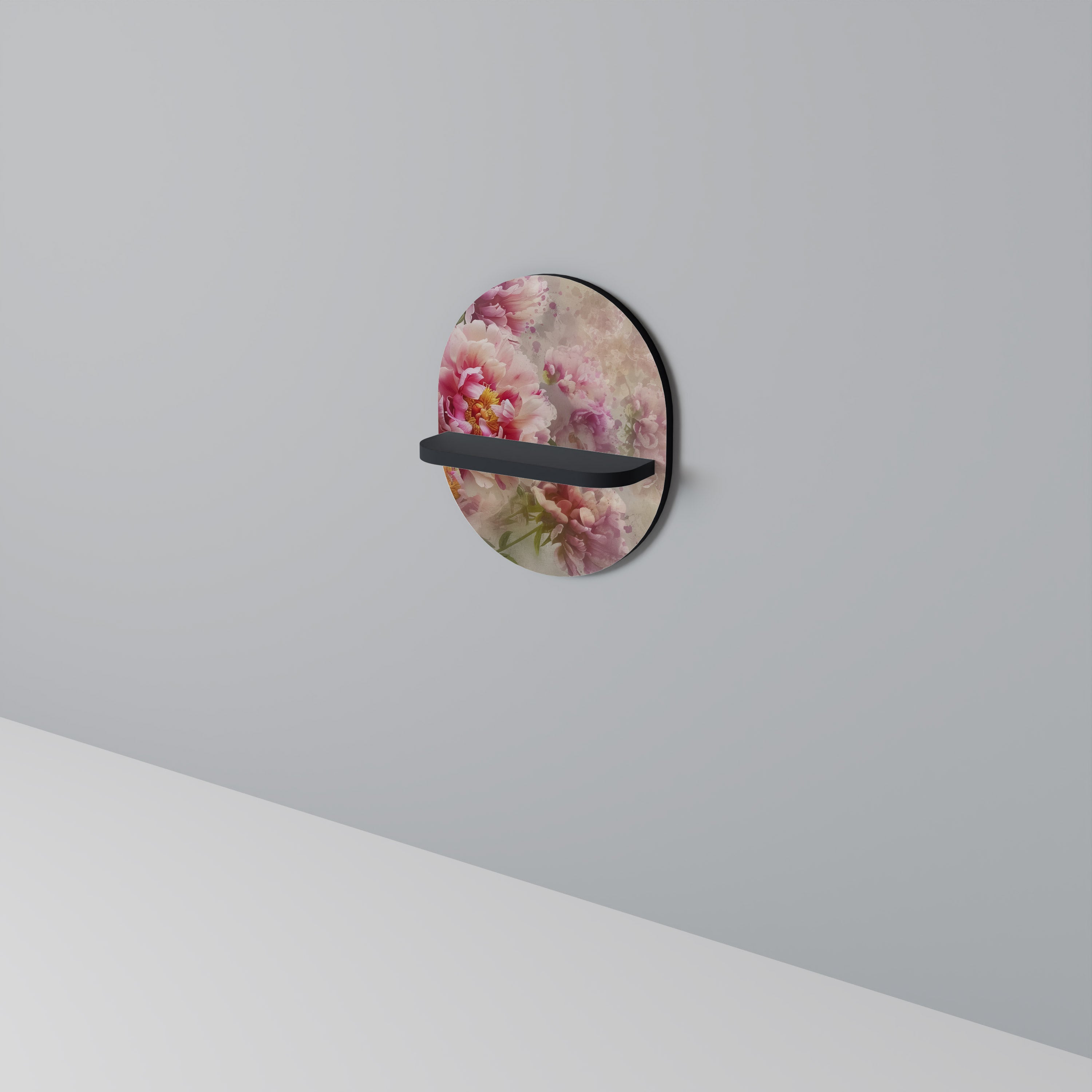 Οβάλ Ράφι PEONY WHISPER σε Μαύρο Φινίρισμα