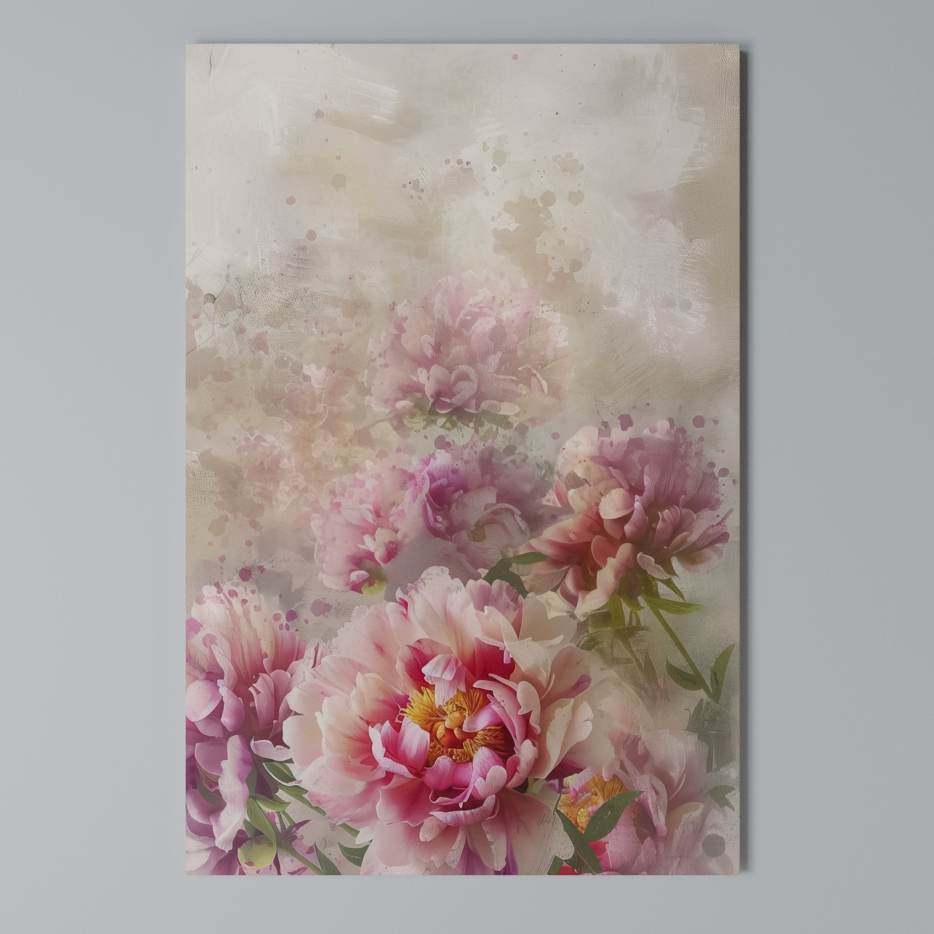PEONY WHISPER Κατακόρυφος Πίνακας σε Καμβά