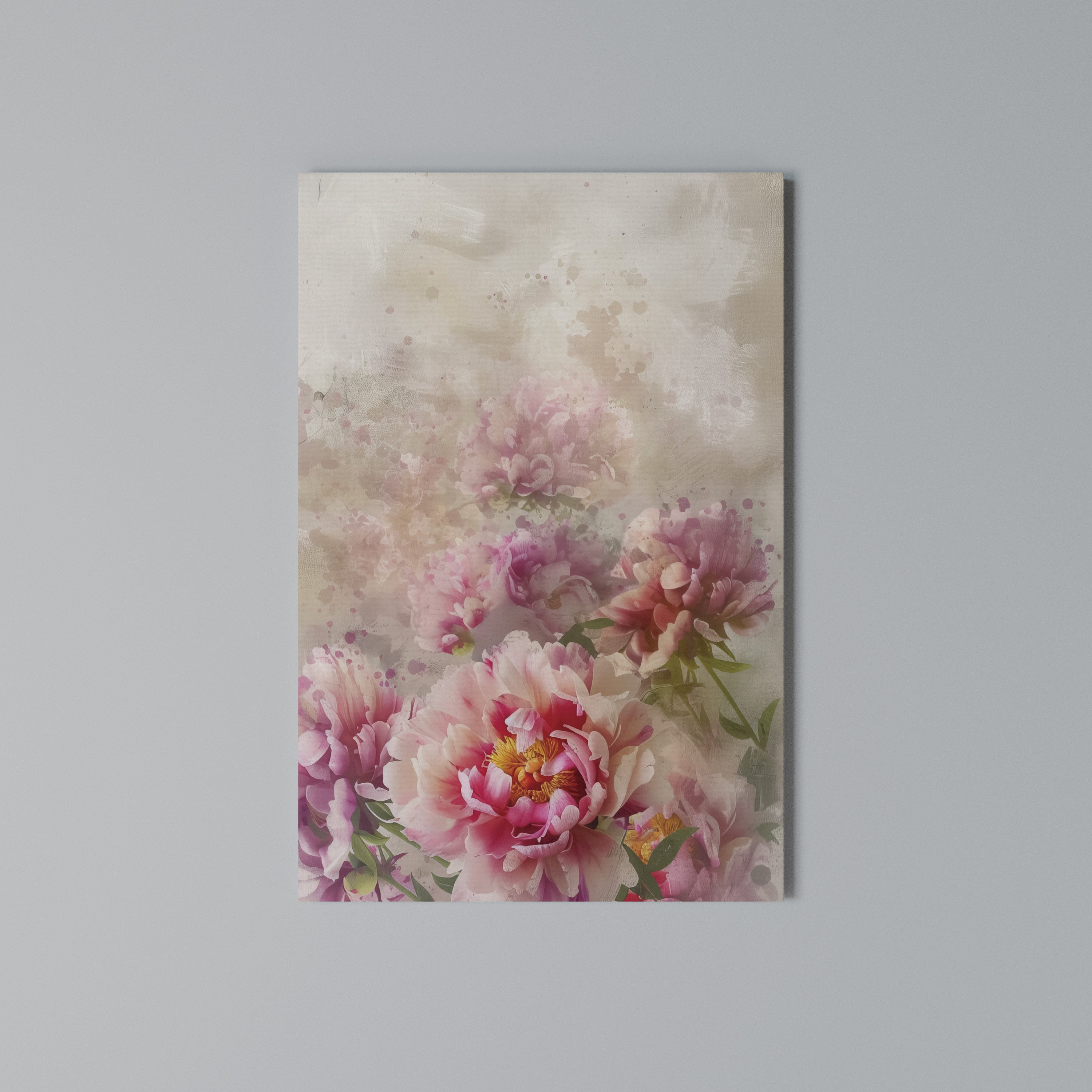 PEONY WHISPER Κατακόρυφος Πίνακας σε Καμβά