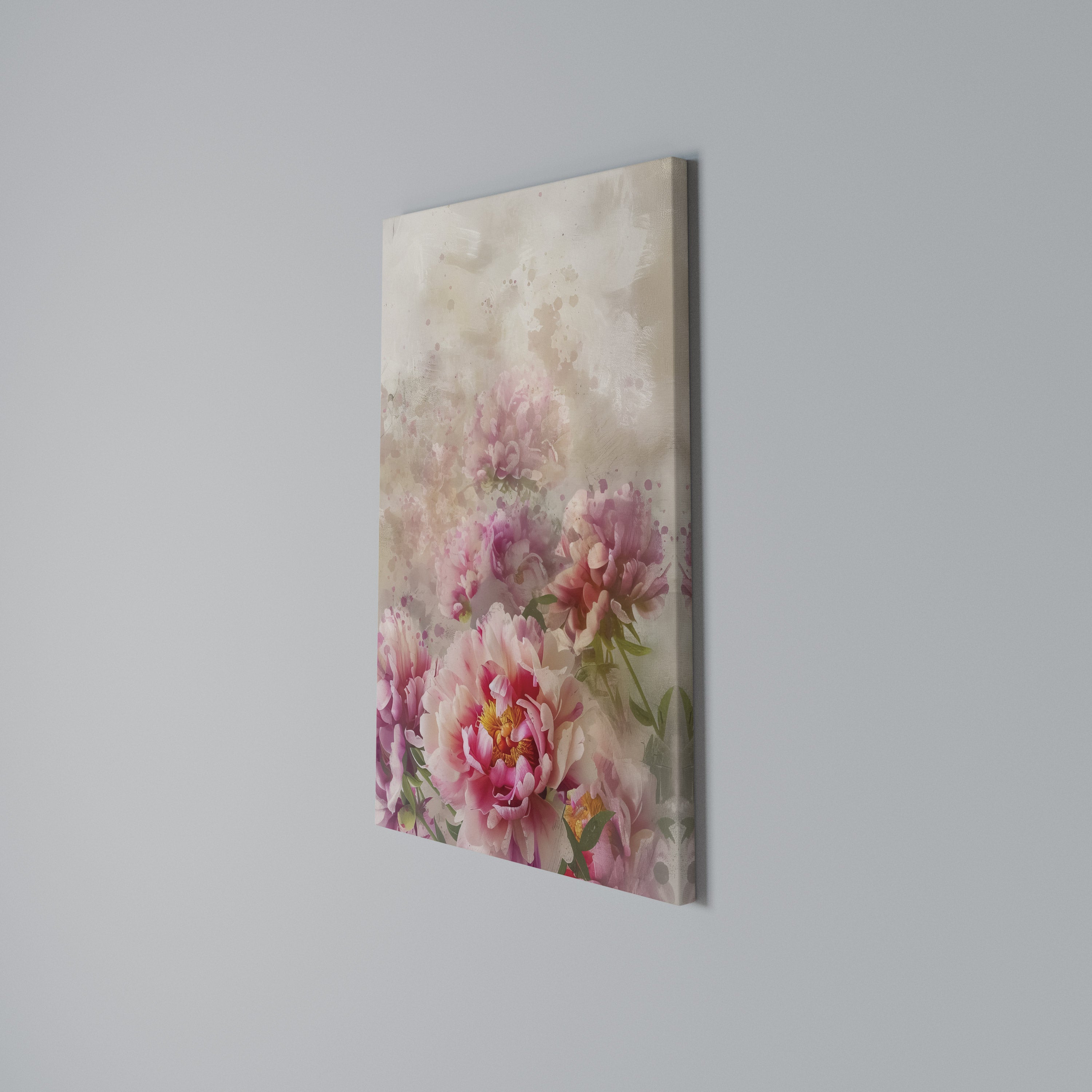 PEONY WHISPER Κατακόρυφος Πίνακας σε Καμβά