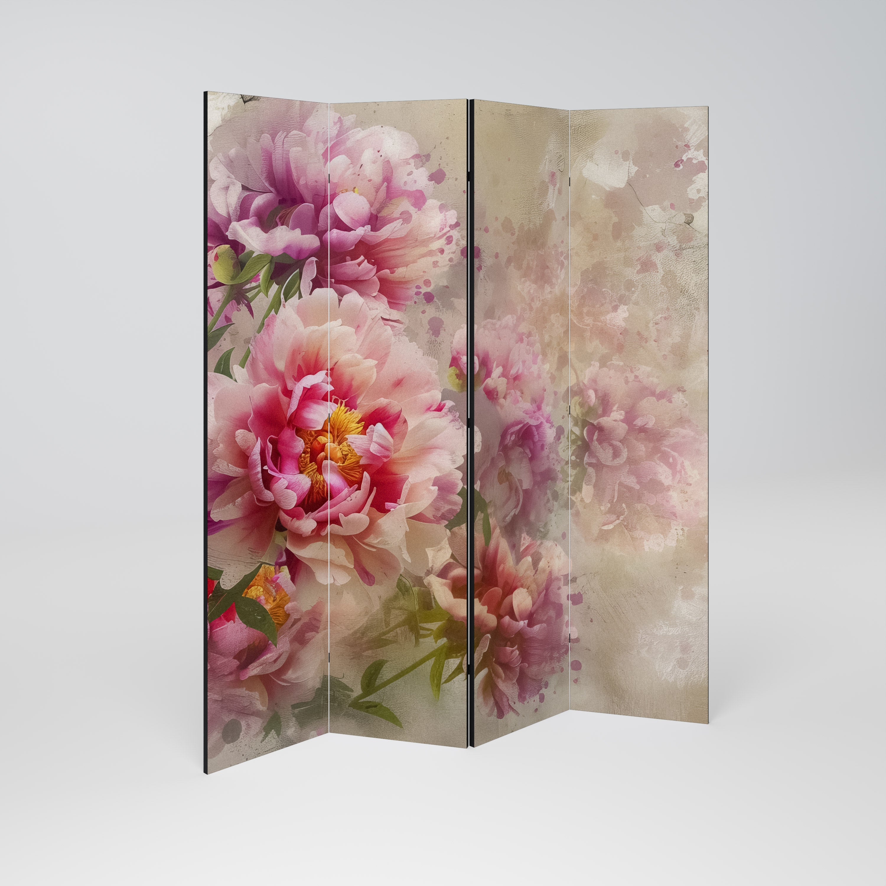 PEONY WHISPER Παραβάν με 4 πάνελ
