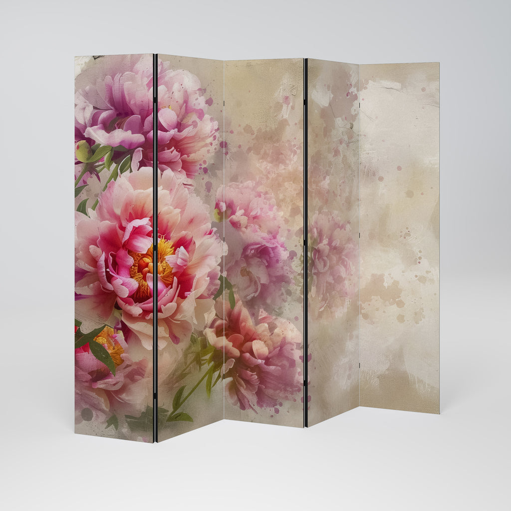 PEONY WHISPER 5-Panel Room Divider