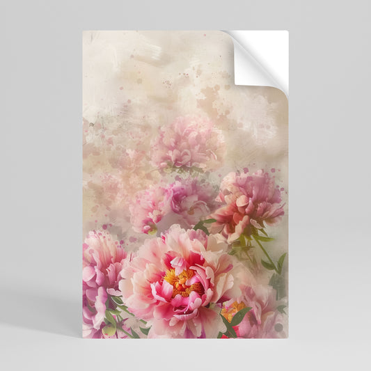 PEONY WHISPER Αυτοκόλλητη Αφίσα κάθετη