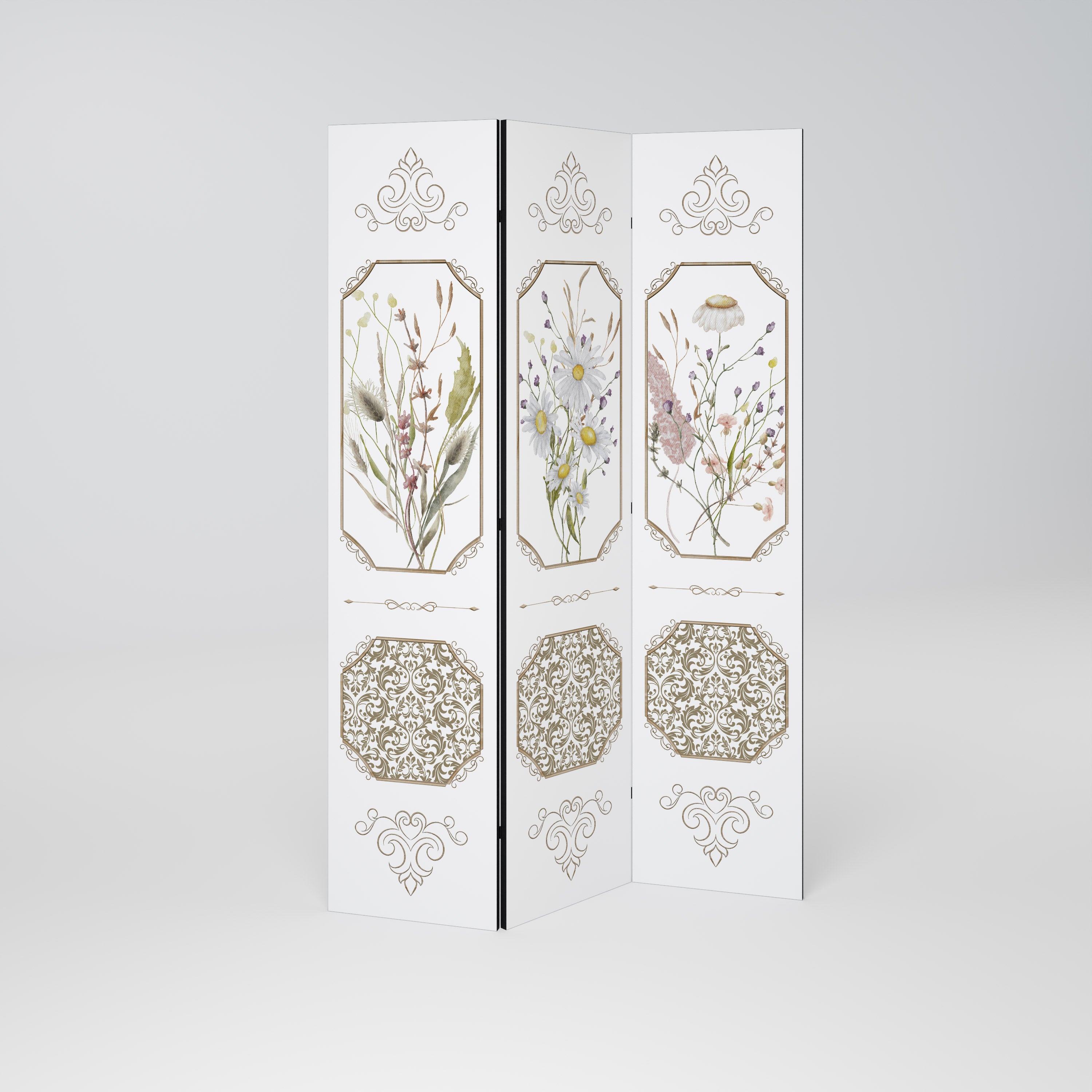 ELEGANT BOTANICAL TAPESTRY Παραβάν με 3 πάνελ