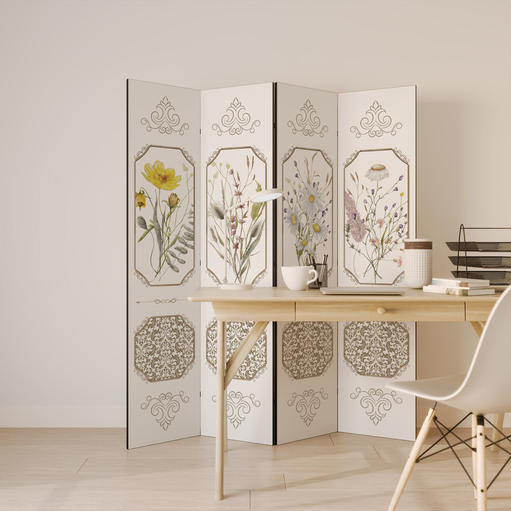 ELEGANT BOTANICAL TAPESTRY Παραβάν με 4 πάνελ