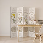 ELEGANT BOTANICAL TAPESTRY Παραβάν με 4 πάνελ