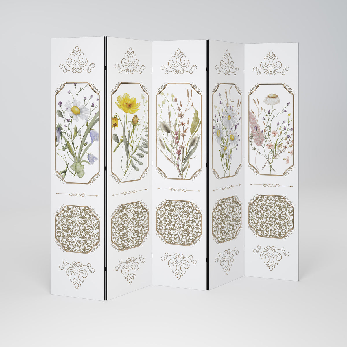 ELEGANT BOTANICAL TAPESTRY Παραβάν με 5 πάνελ