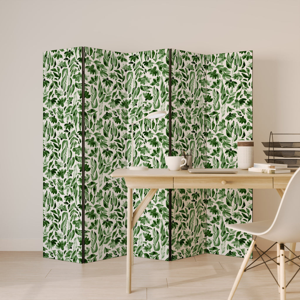 LEAFY LAYERS Decorative 5-Panel Room Divider