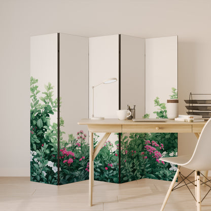 FLORAL SERENITY BARRIER Παραβάν με 5 πάνελ