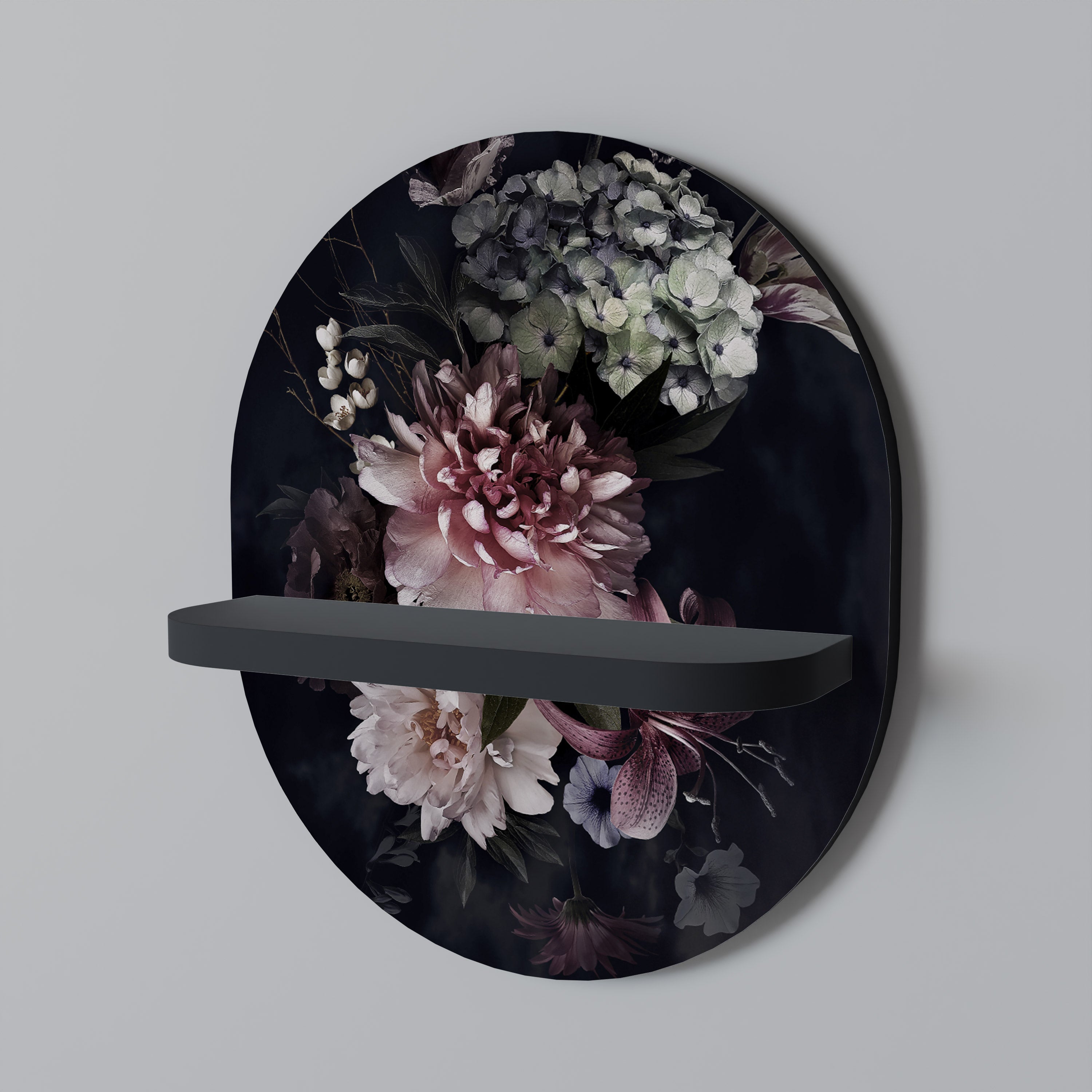 Οβάλ Ράφι PURE BLOSSOM σε Μαύρο Φινίρισμα