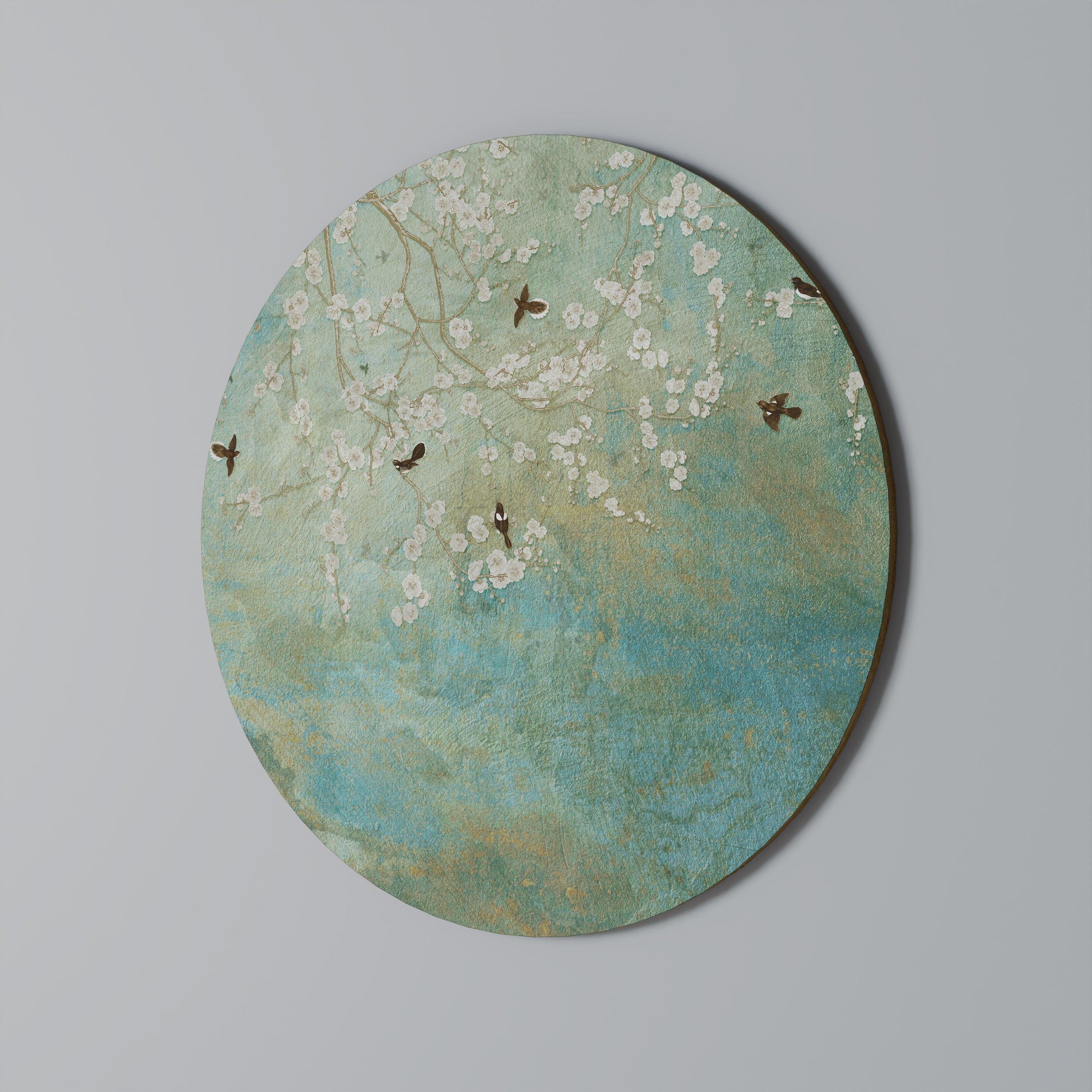 BLOOMING CHARM Round Wall Art